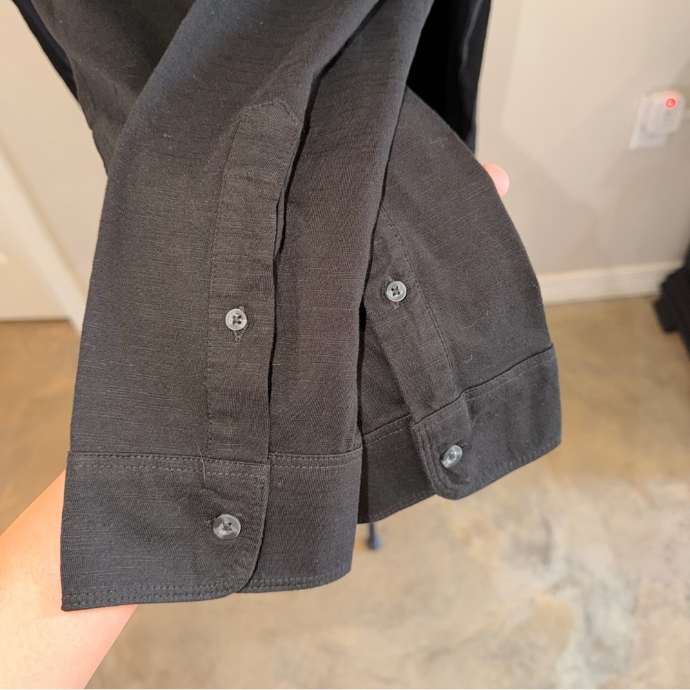 George Men’s Black Button Down Shirt XL NWT Long Sleeve Classic Fit Work Shirt - Picture 5 of 7